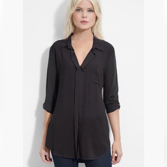 Splendid Teal Mixed Media Shirt Sz Small - Picture 10 of 10